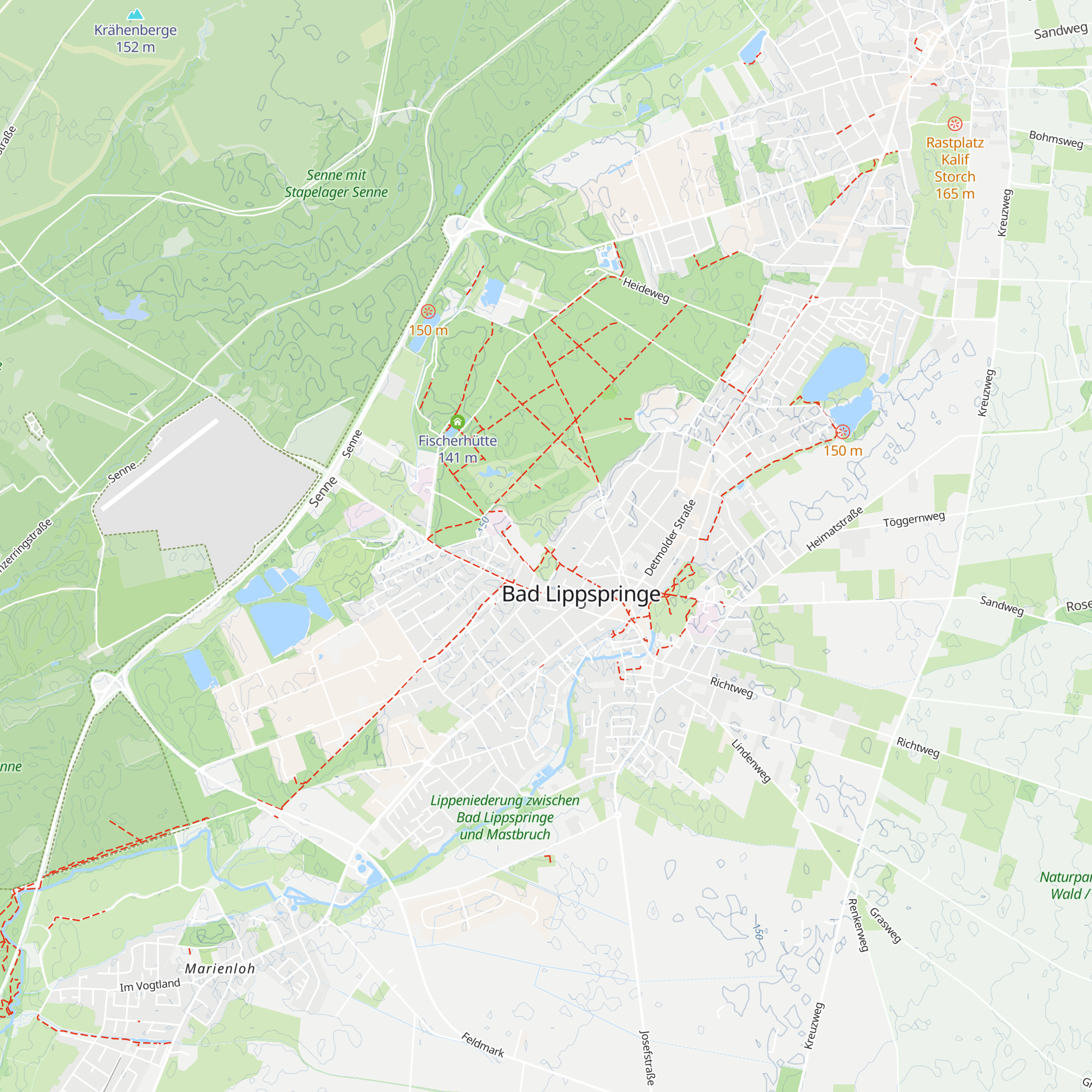 Tourist Information Bad Lippspringe map