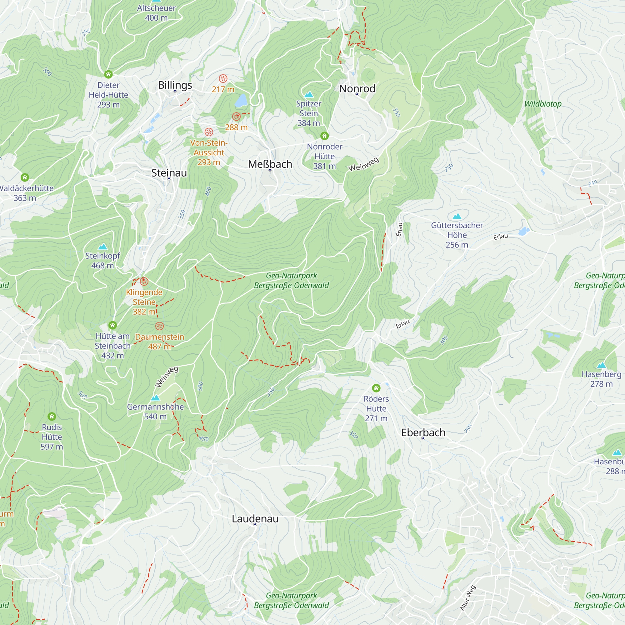 Buchwald-Hütte map