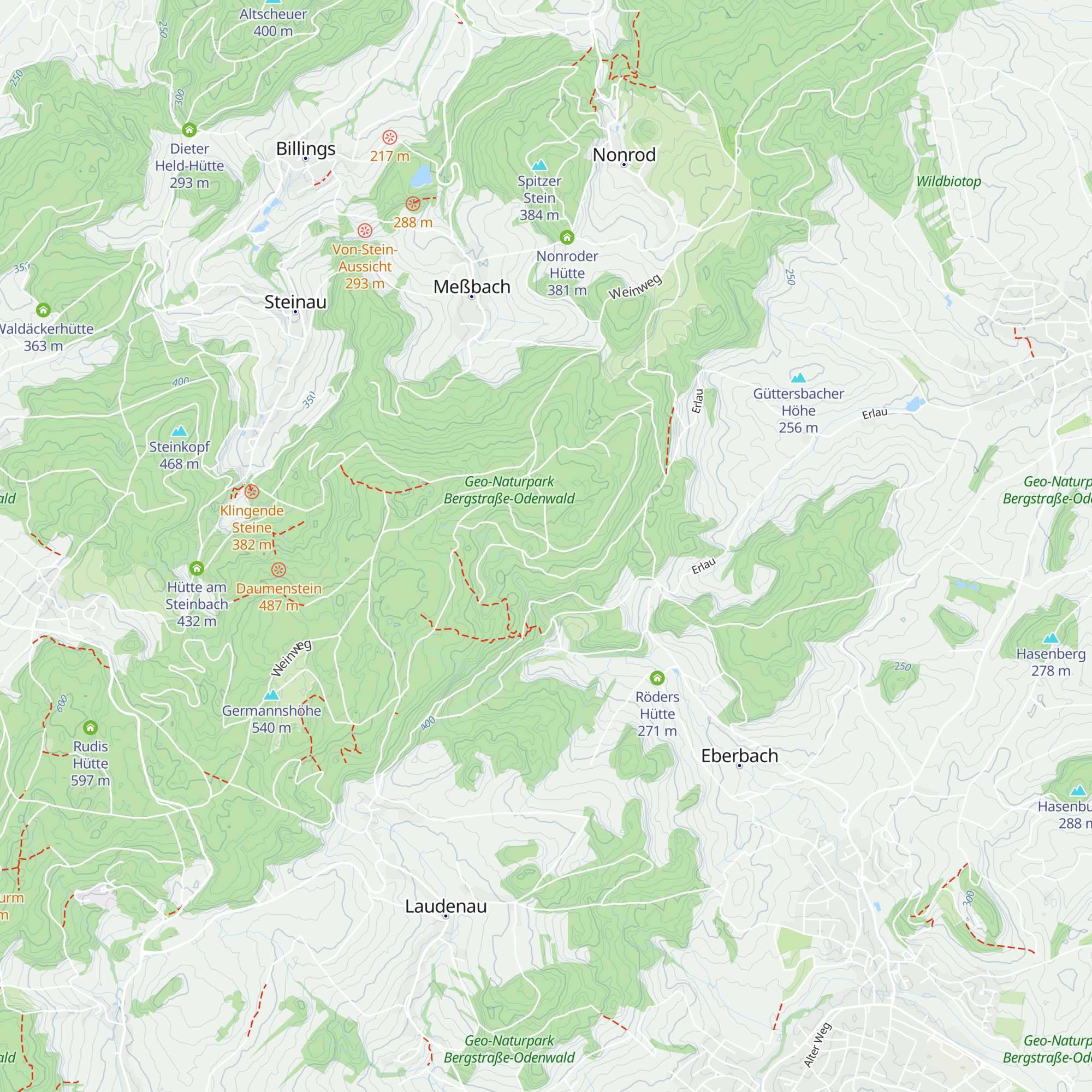 Buchwald-Hütte map