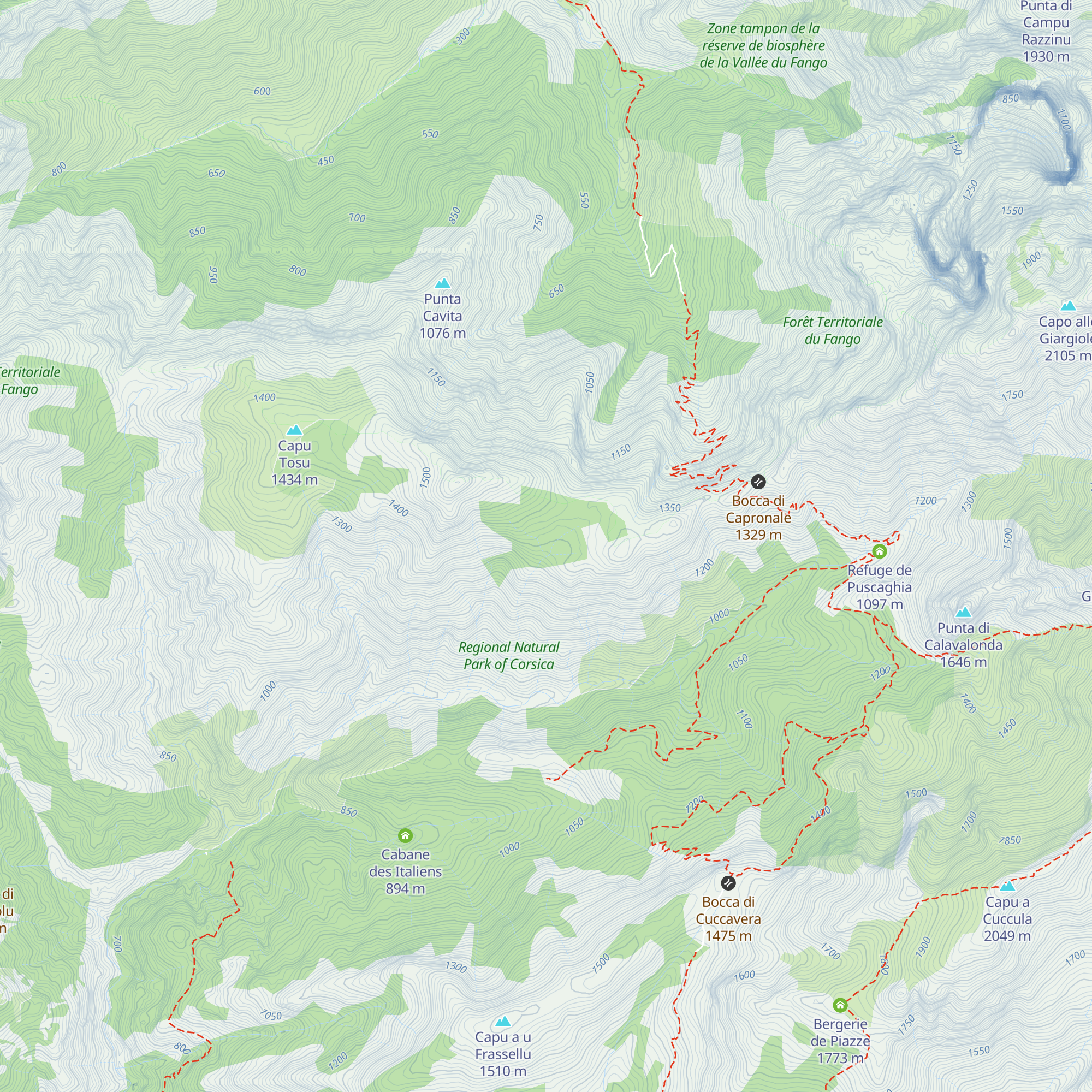 Cabane de la Tusella map