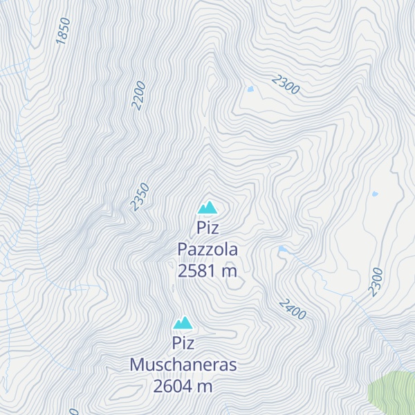 Map of Piz Pazzola