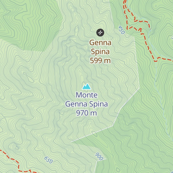 Map of Monte Genna Spina
