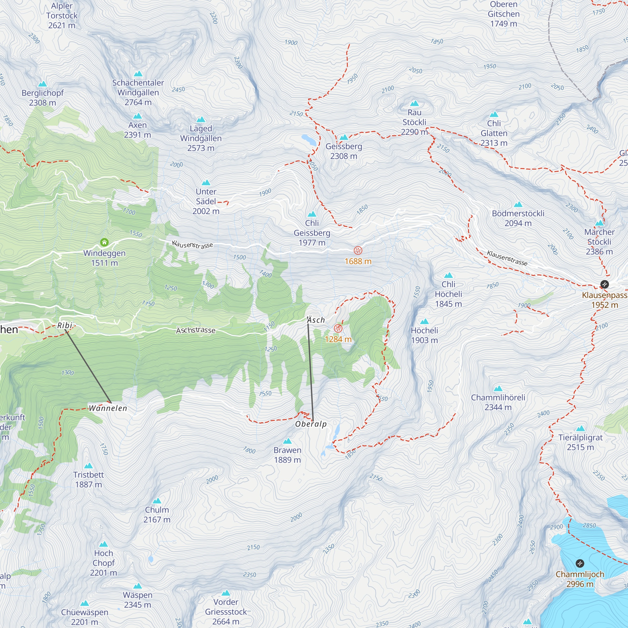 Gasthöfli Aesch map