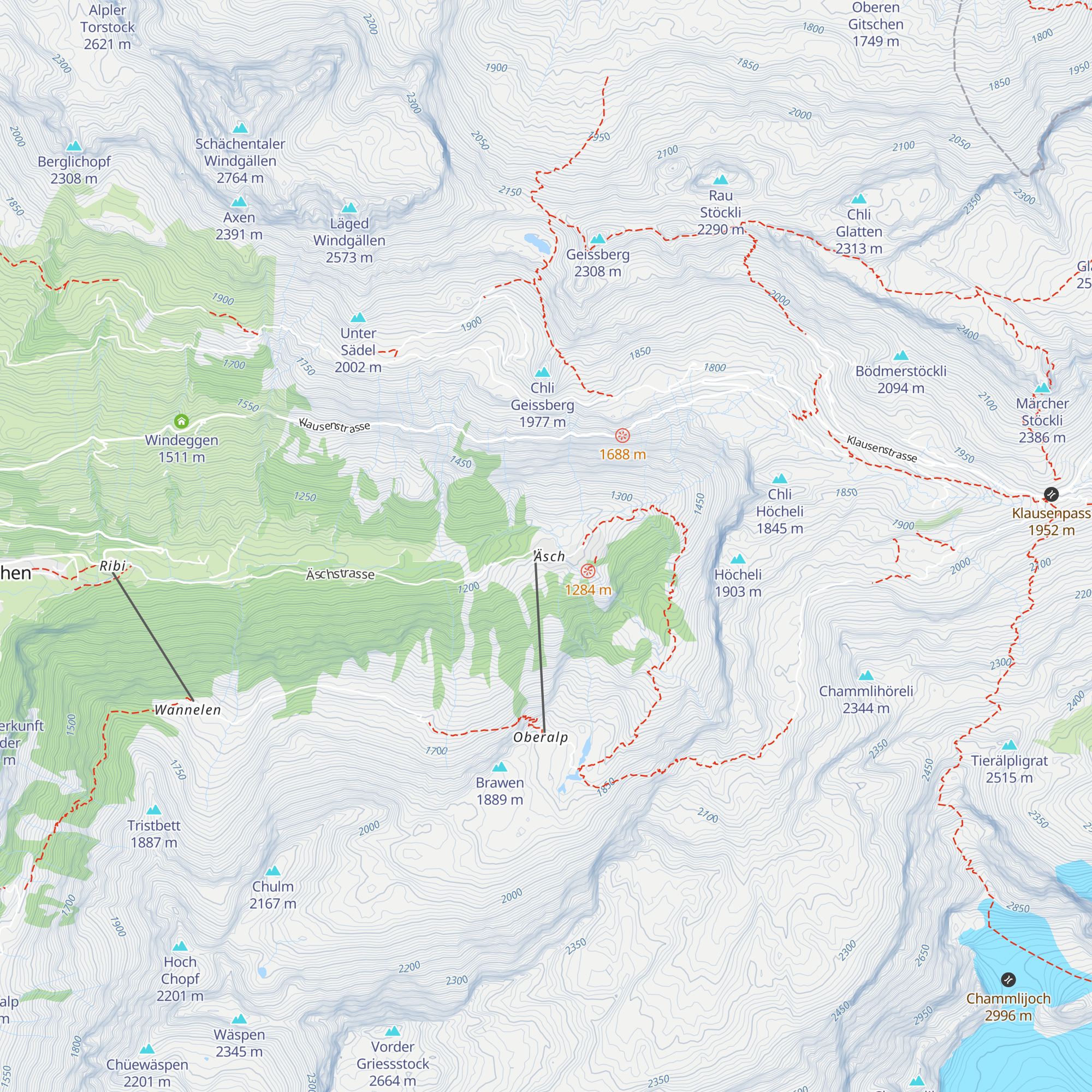 Gasthöfli Aesch map