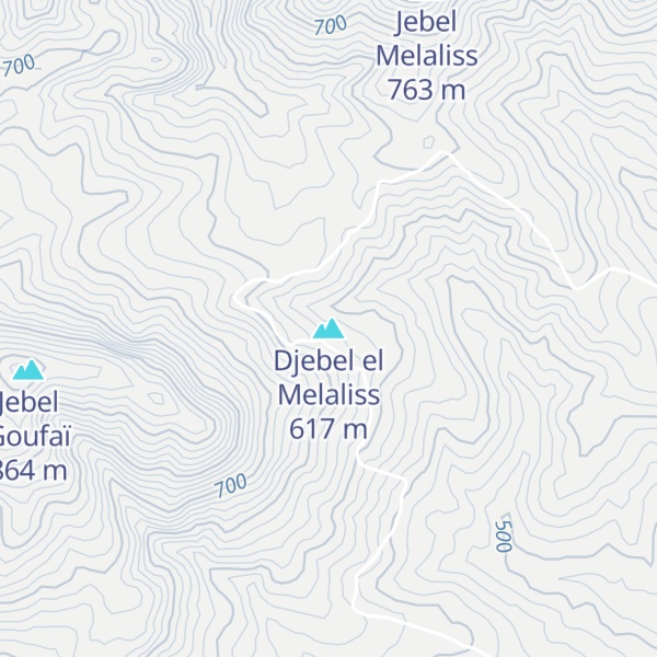 Map of Djebel el Melaliss