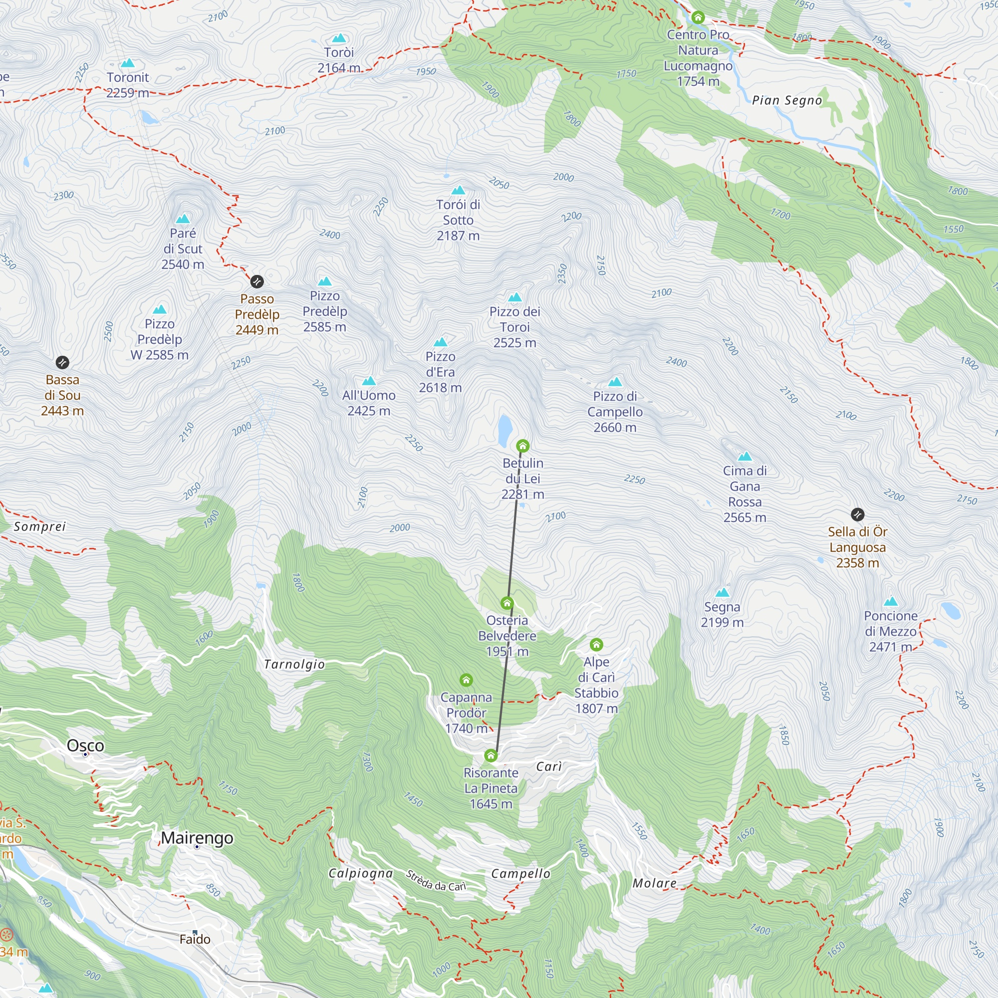 Alpe pro da Lei map