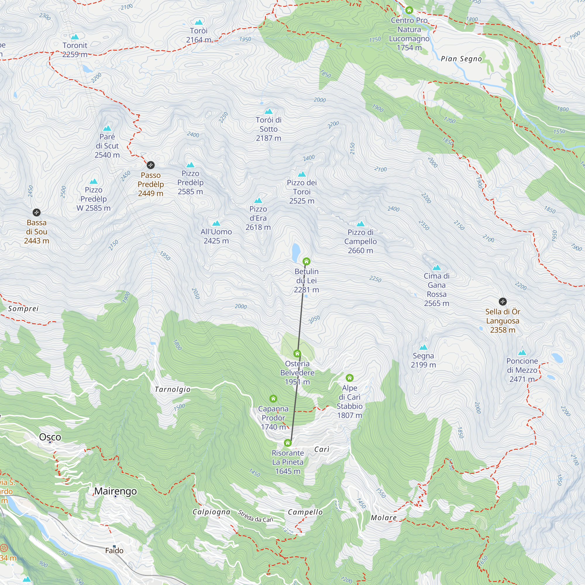 Alpe pro da Lei map