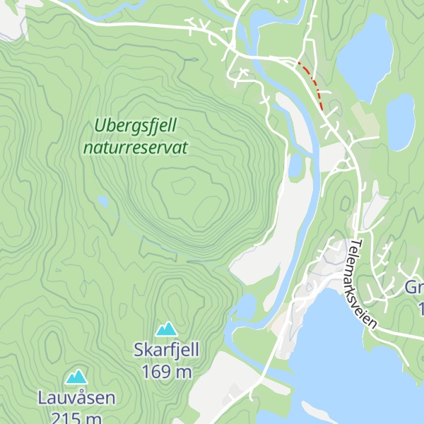 Map of Ubergsfjell