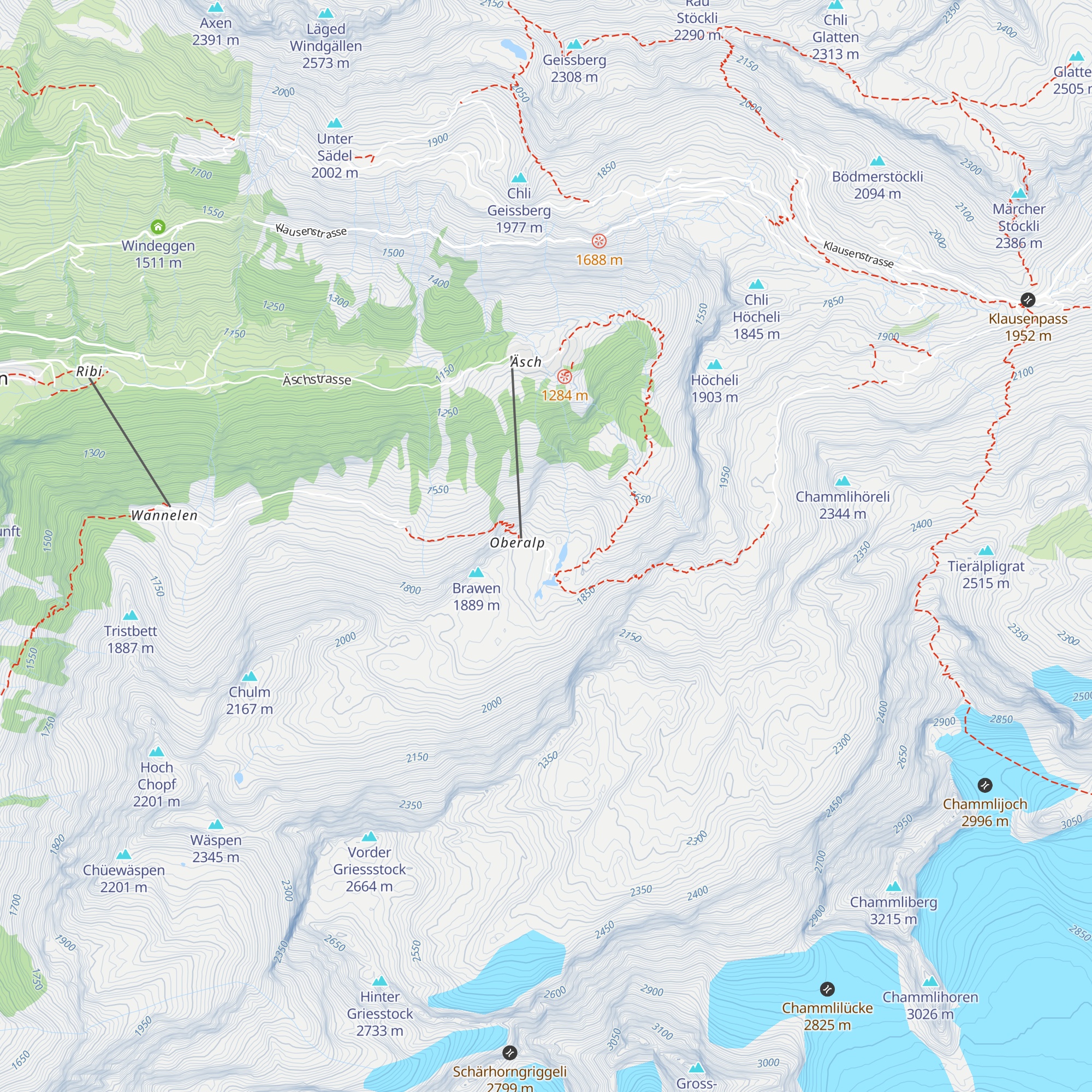 Landfrauenstube Oberalp map