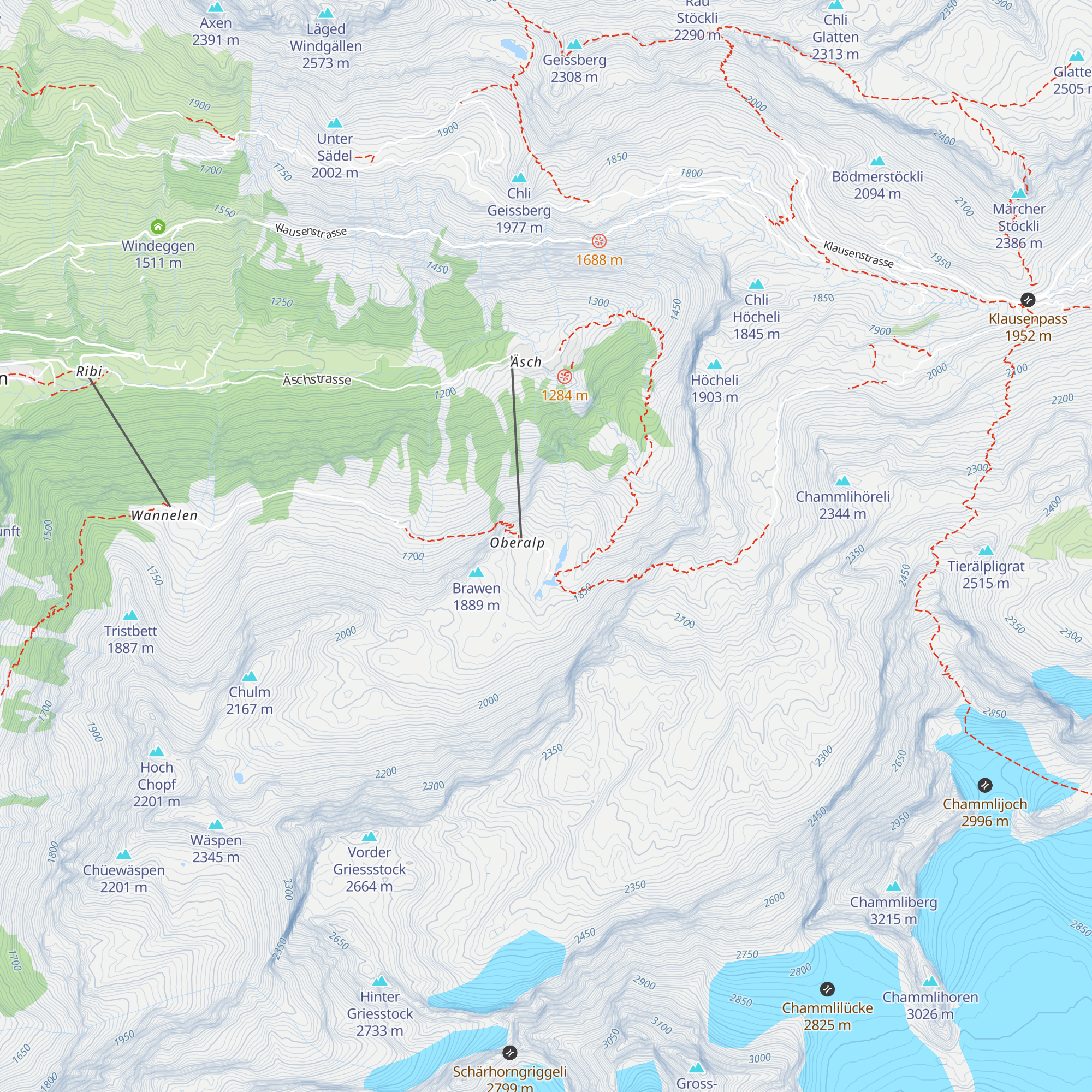 Landfrauenstube Oberalp map