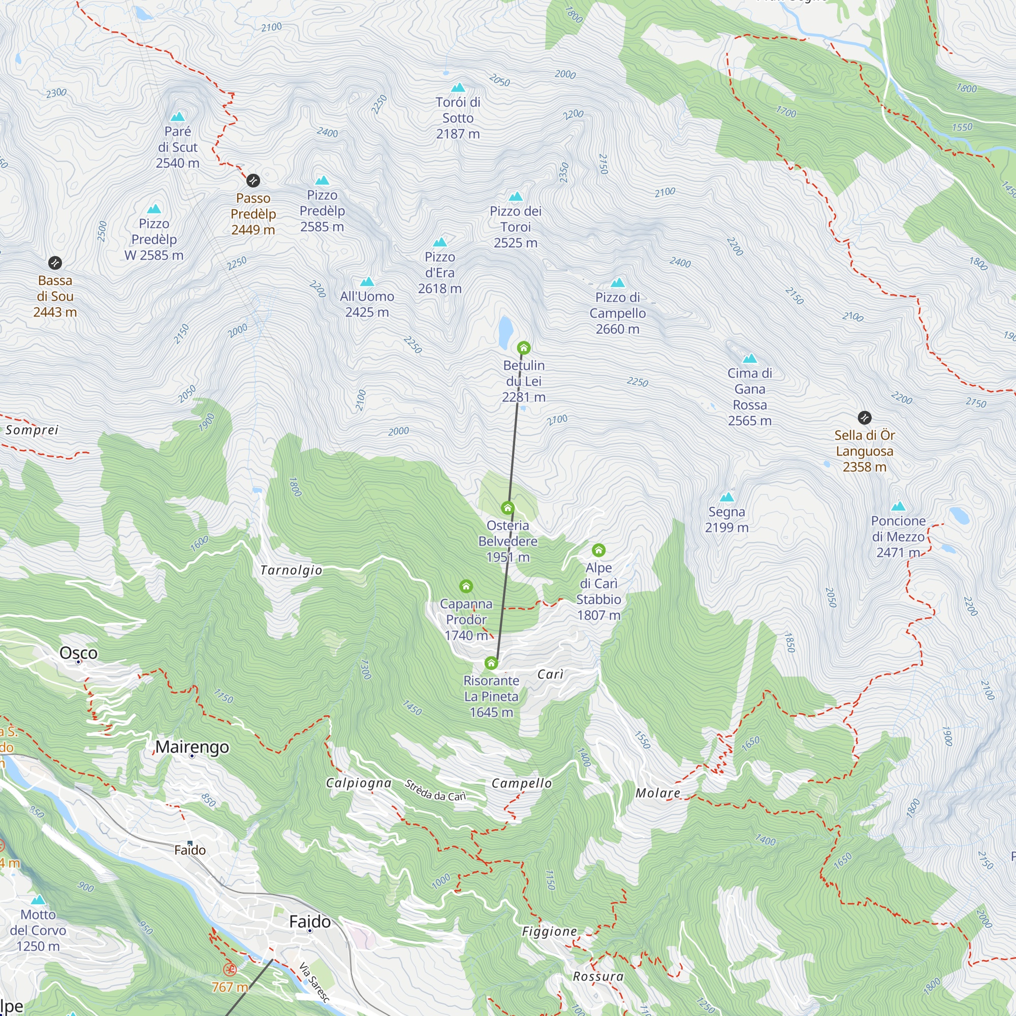 Osteria Belvedere map