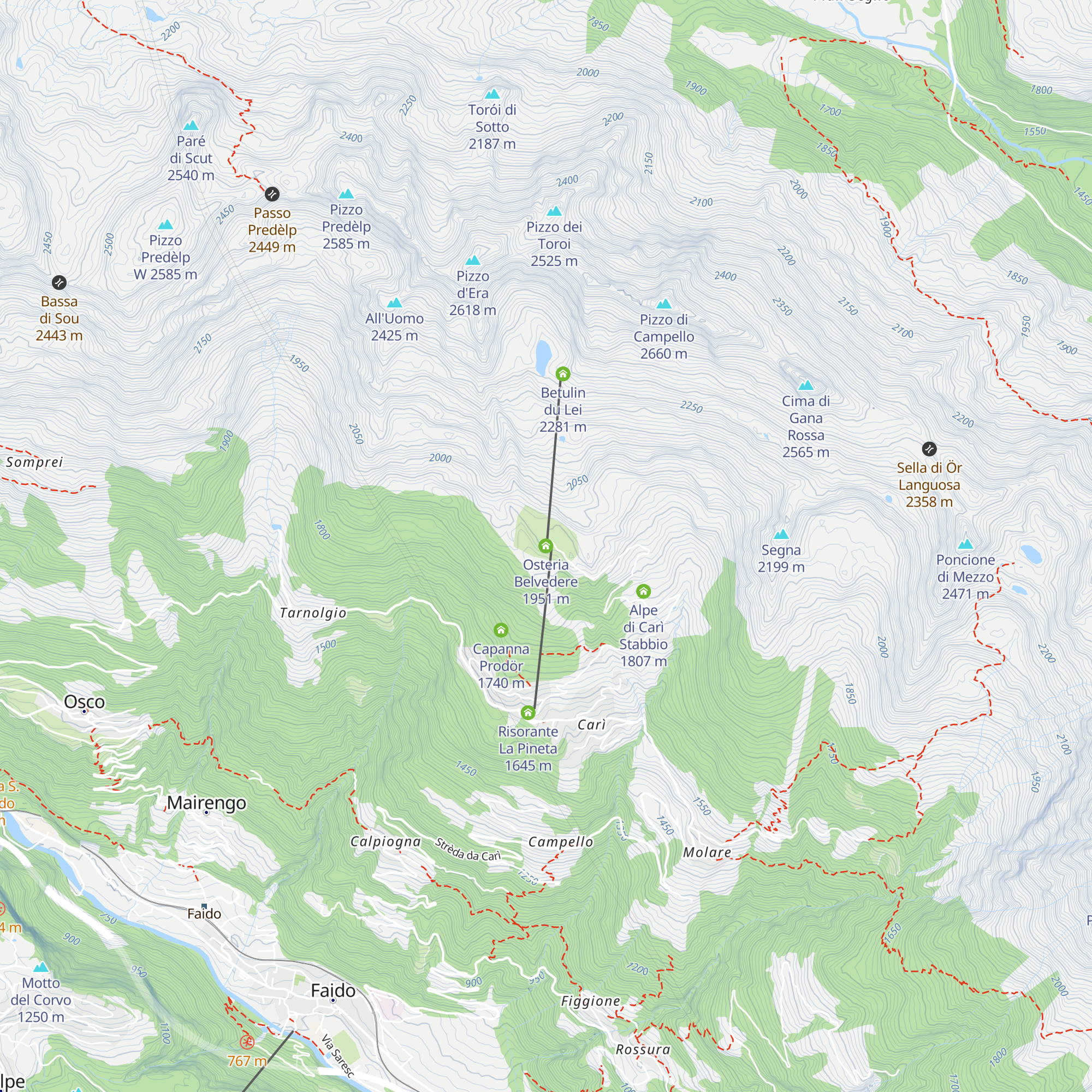 Osteria Belvedere map