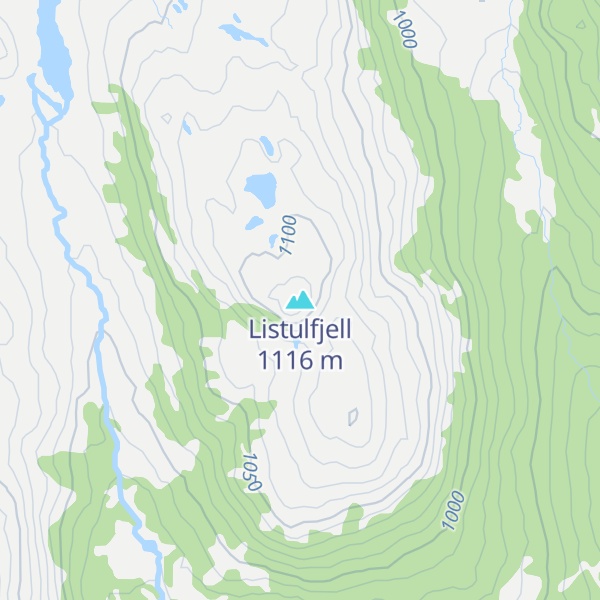 Map of Listulfjell