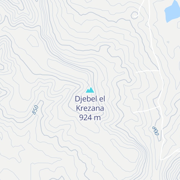 Map of Djebel el Krezana