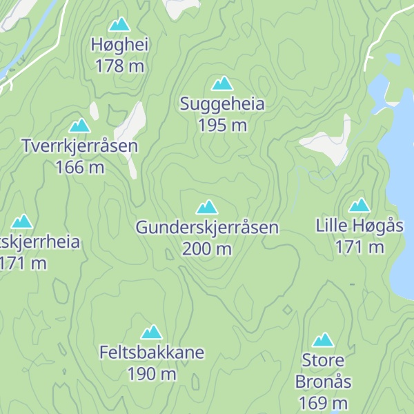 Map of Gunderskjerråsen
