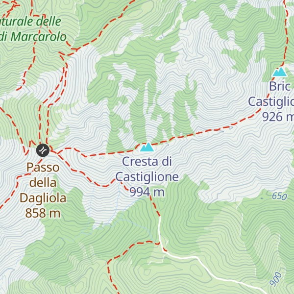 Map of Cresta di Castiglione
