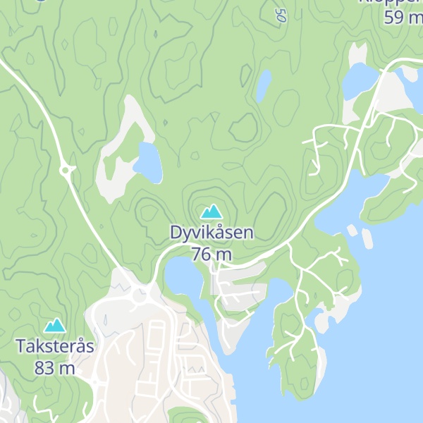 Map of Dyvikåsen