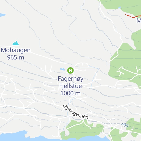 Map of Fagerhøy Fjellstue
