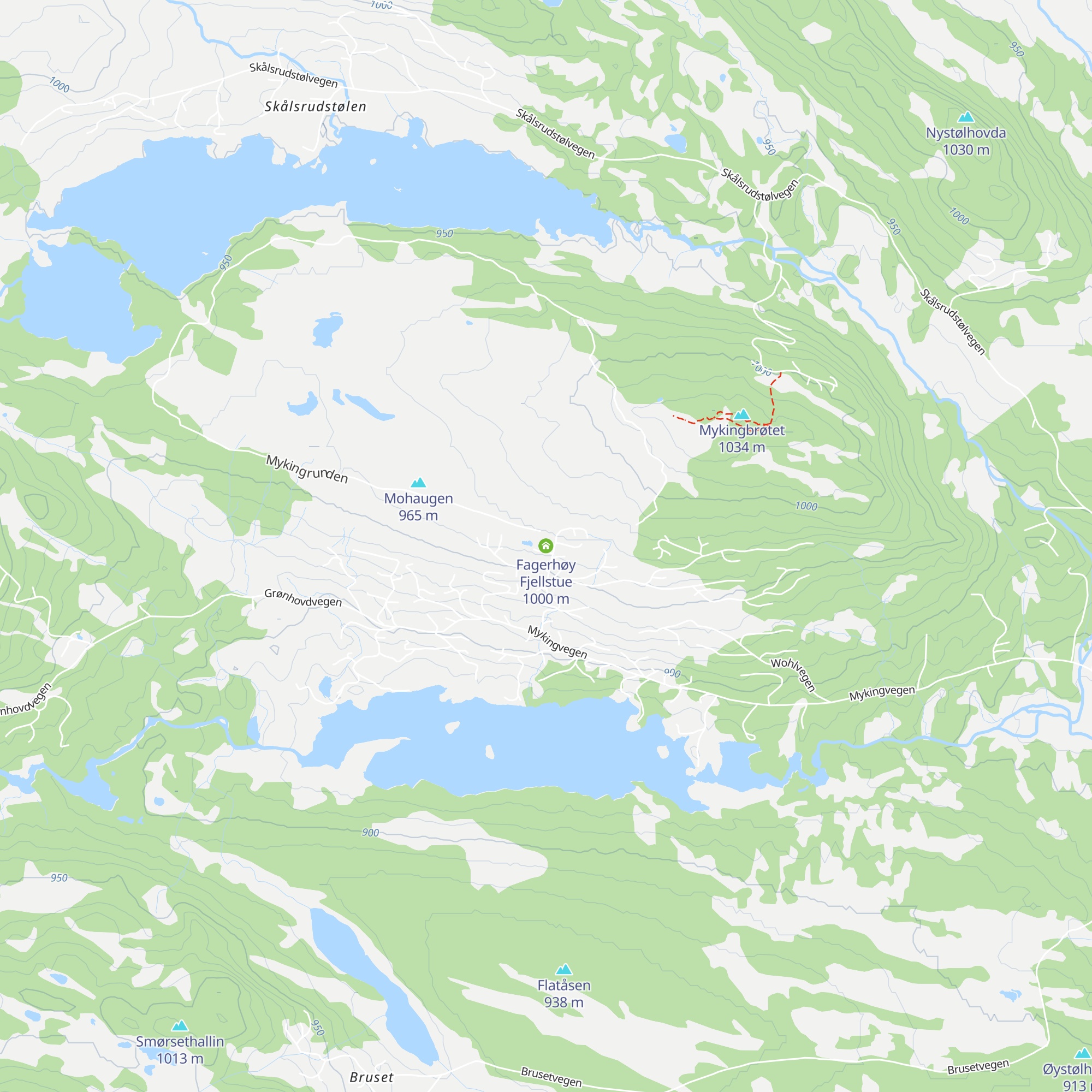Fagerhøy Fjellstue map