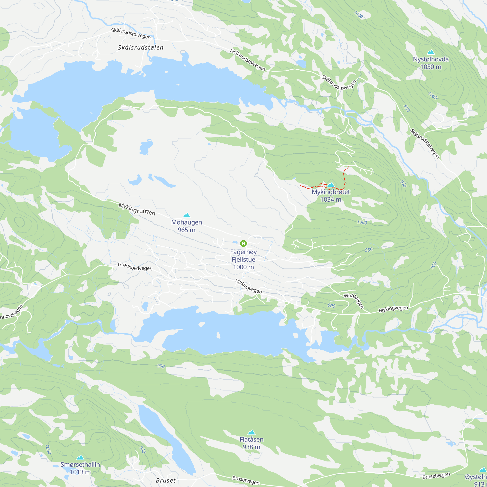 Fagerhøy Fjellstue map