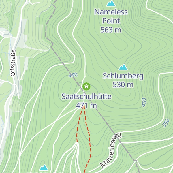 Map of Saatschulhütte