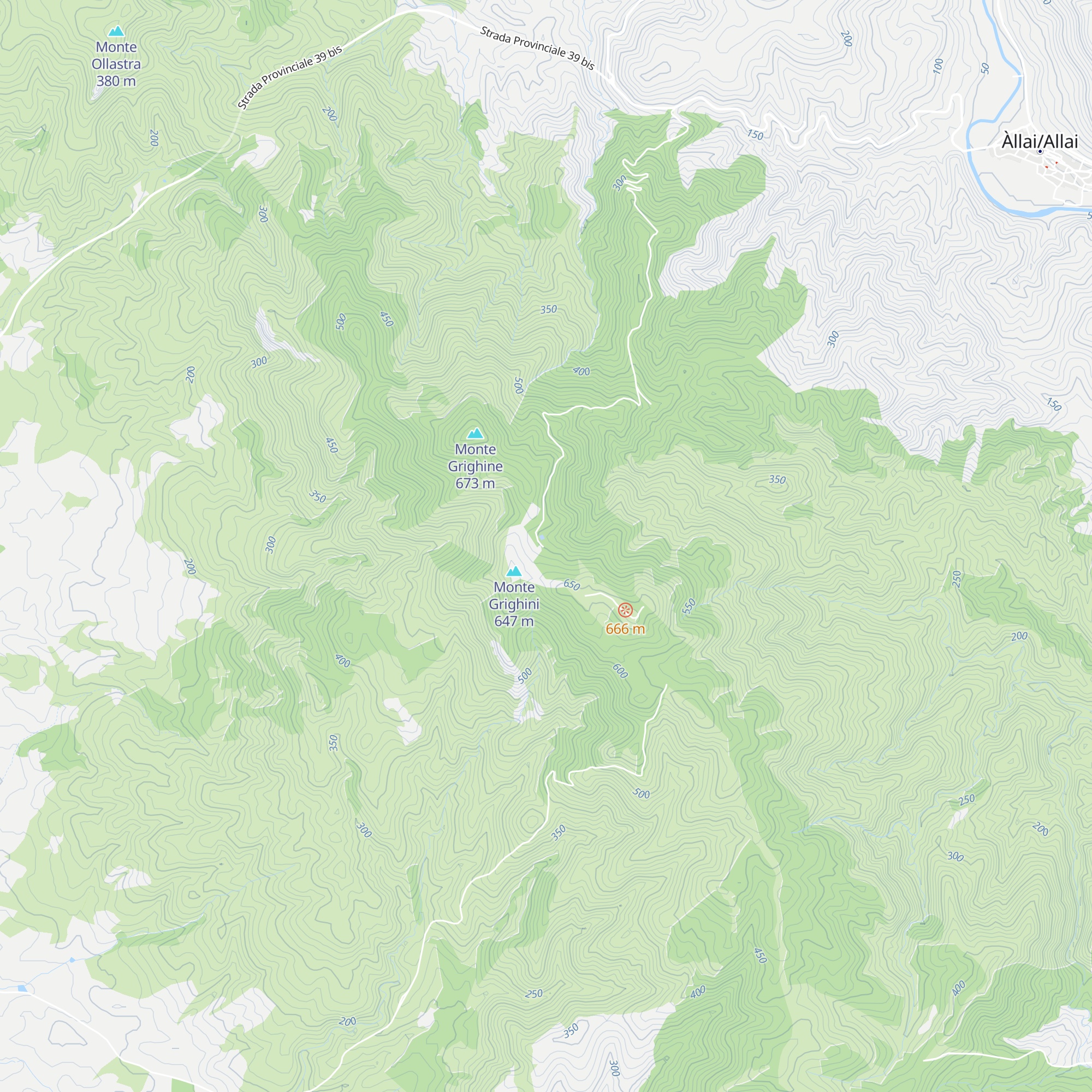 Rifugio Monte Grighine map