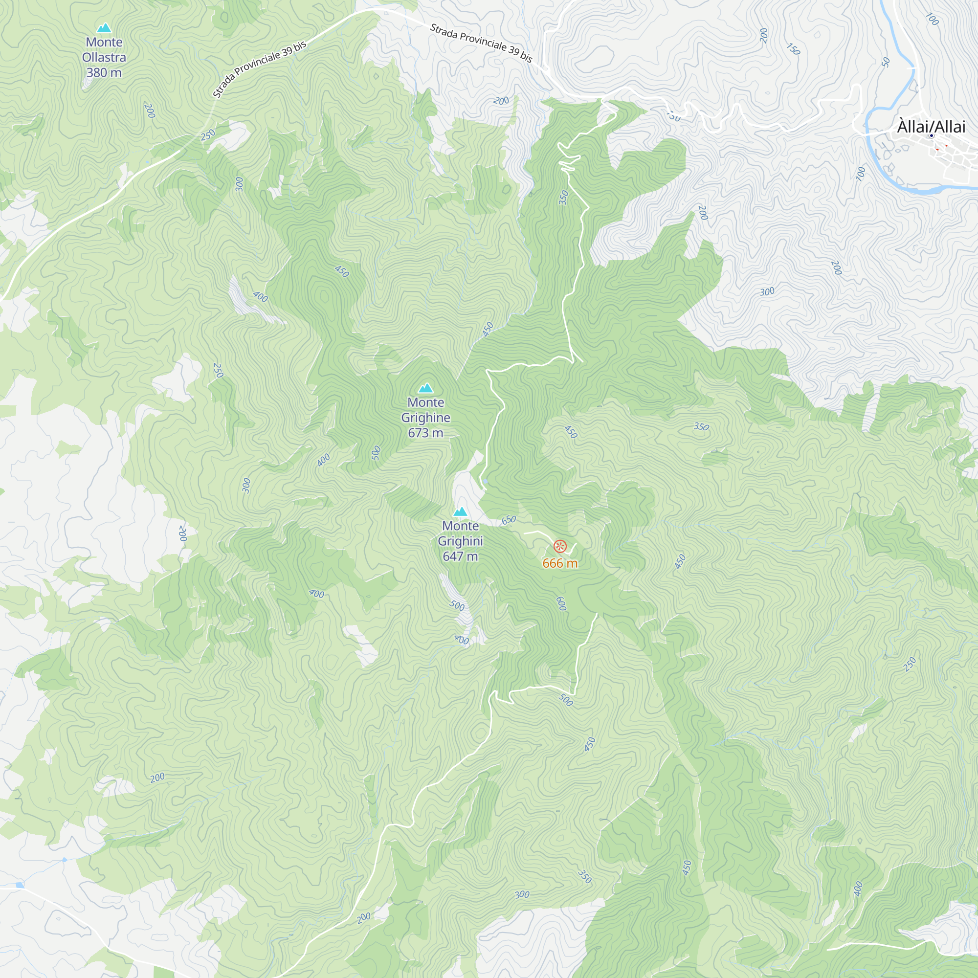 Rifugio Monte Grighine map