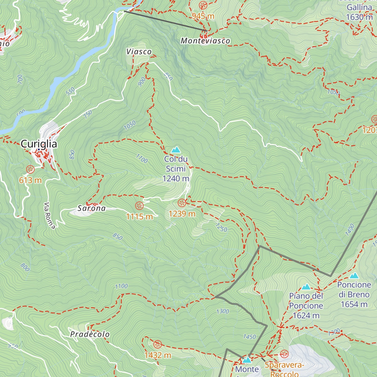Rifugio Madonna della Guardia map