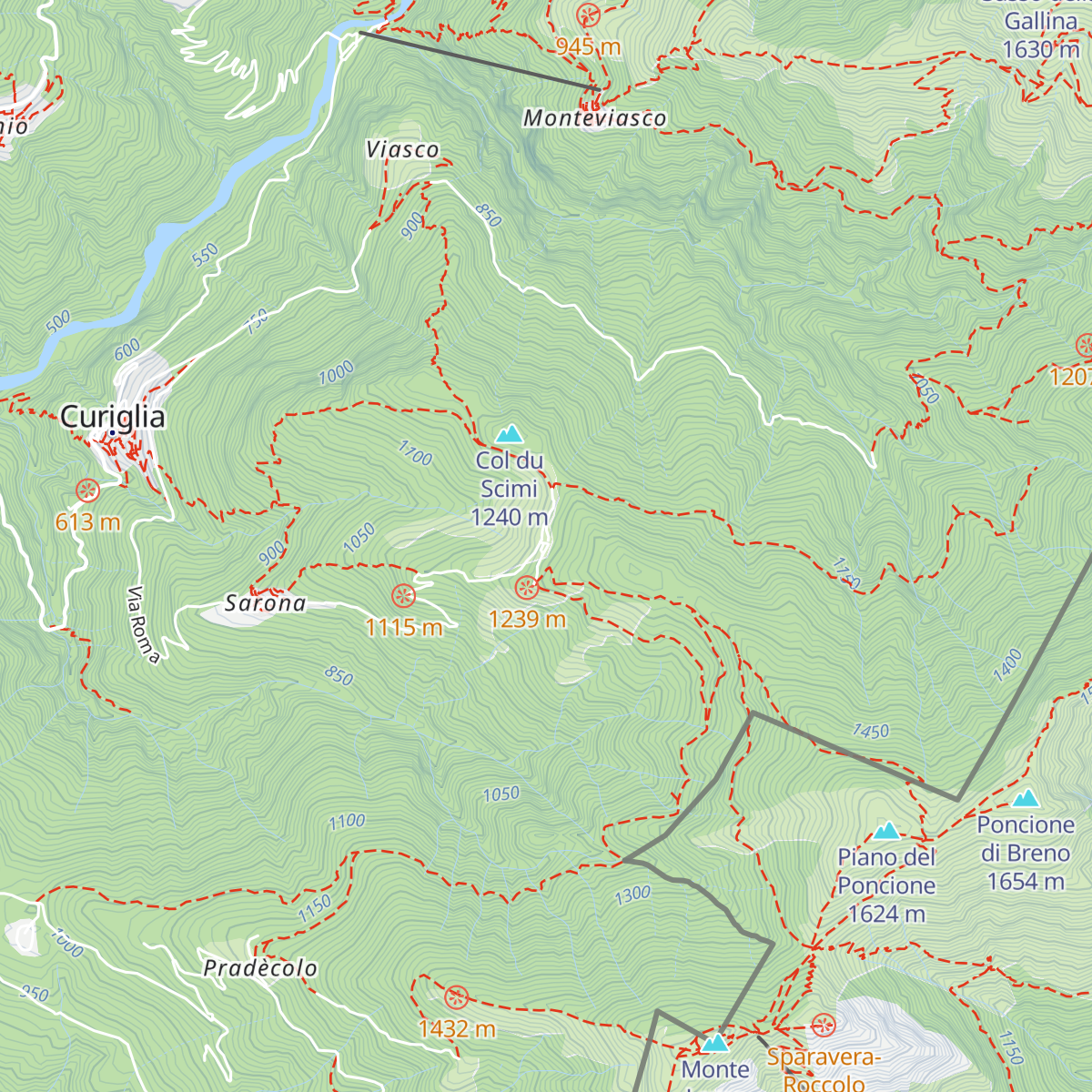 Rifugio Madonna della Guardia map