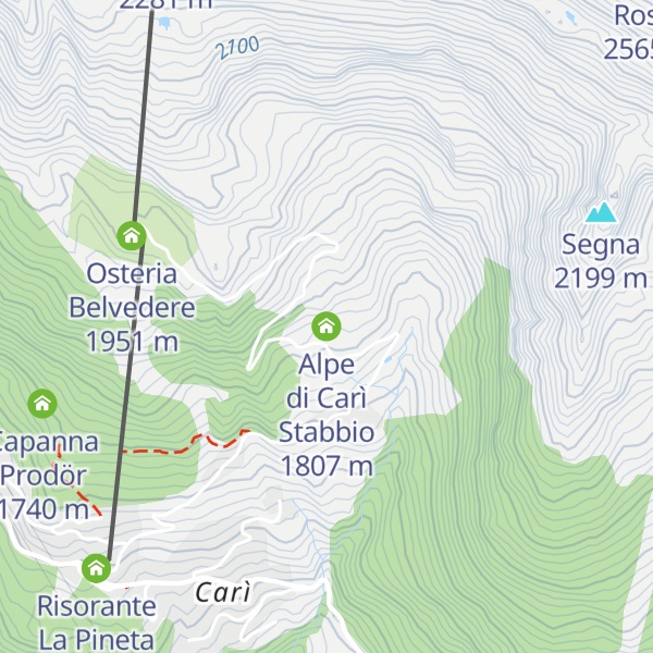 Map of Alpe di Carì Stabbio