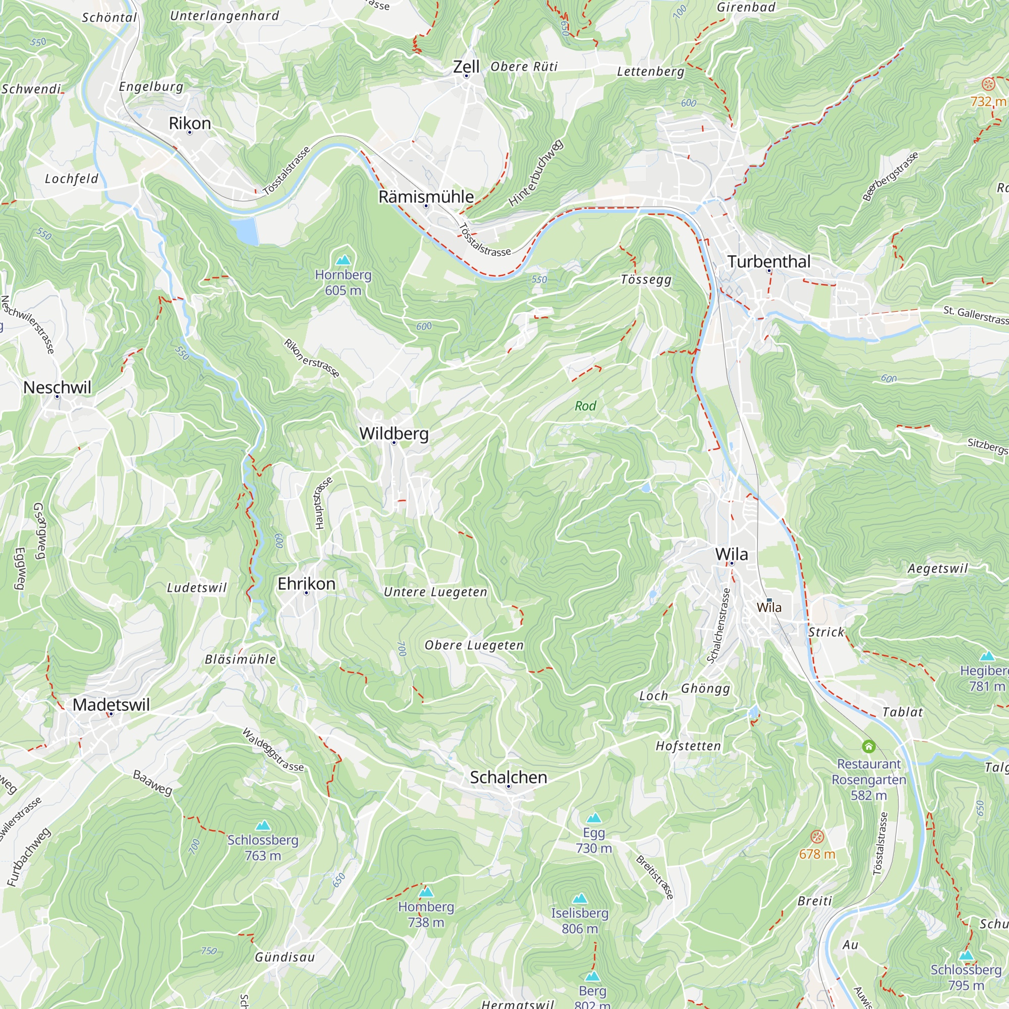 Zur Weid map