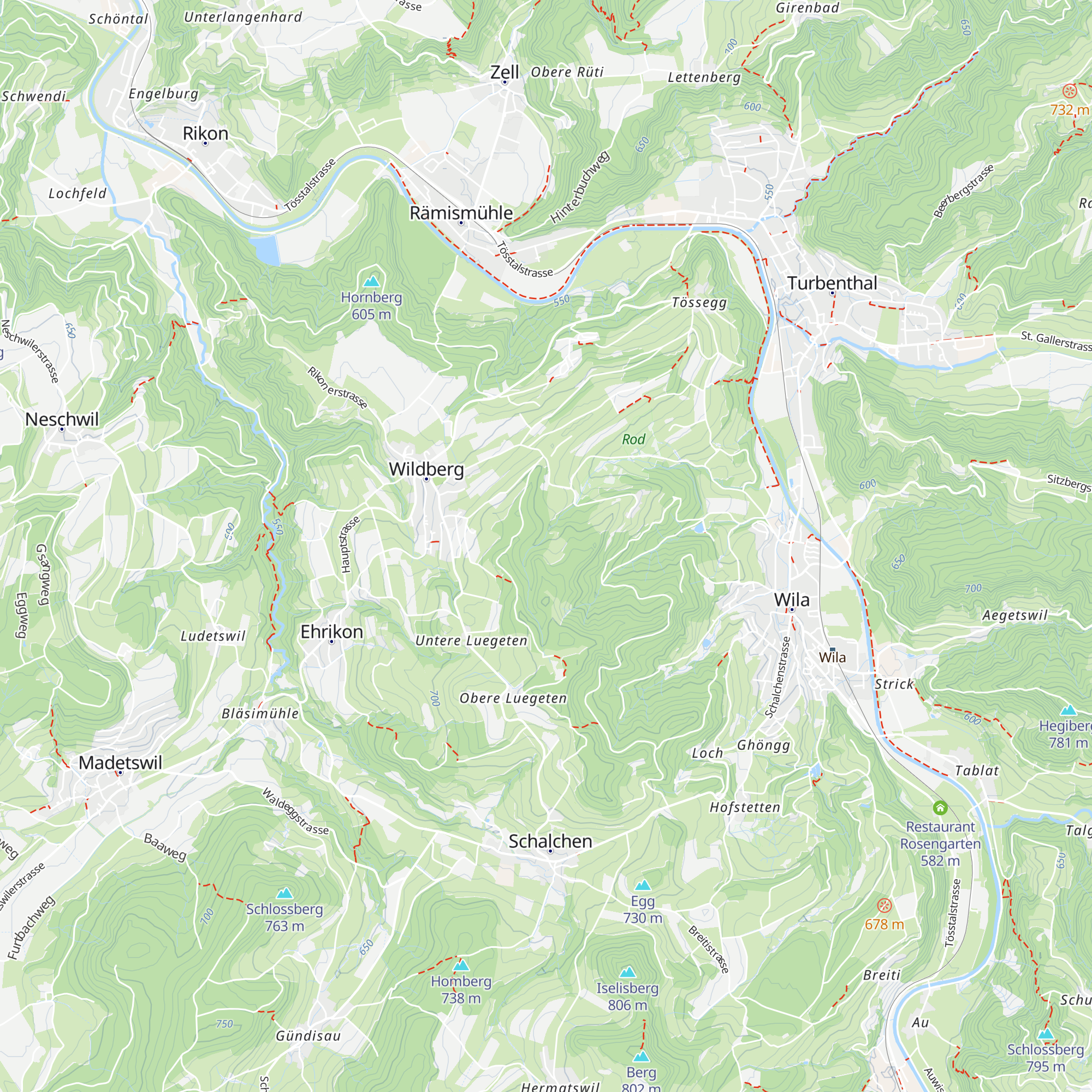 Zur Weid map