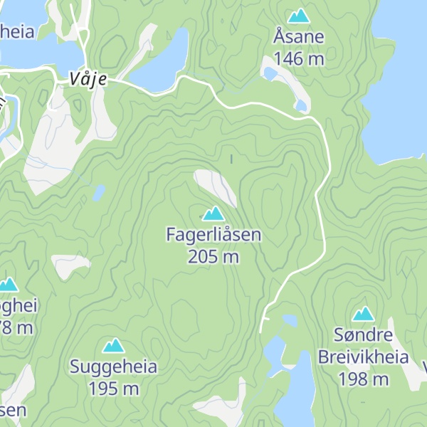 Map of Fagerliåsen
