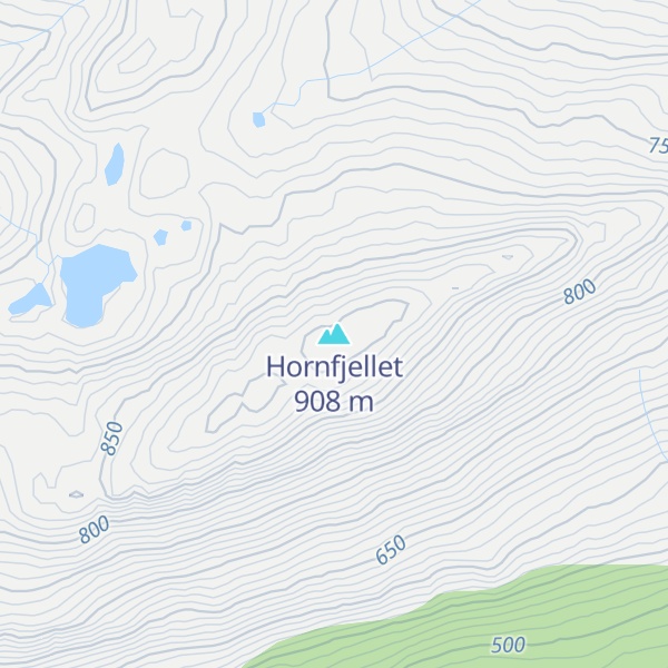 Map of Hornfjellet