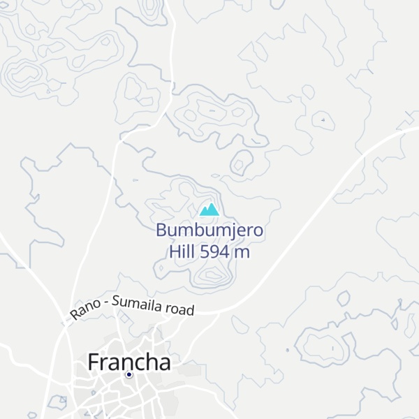 Map of Bumbumjero Hill