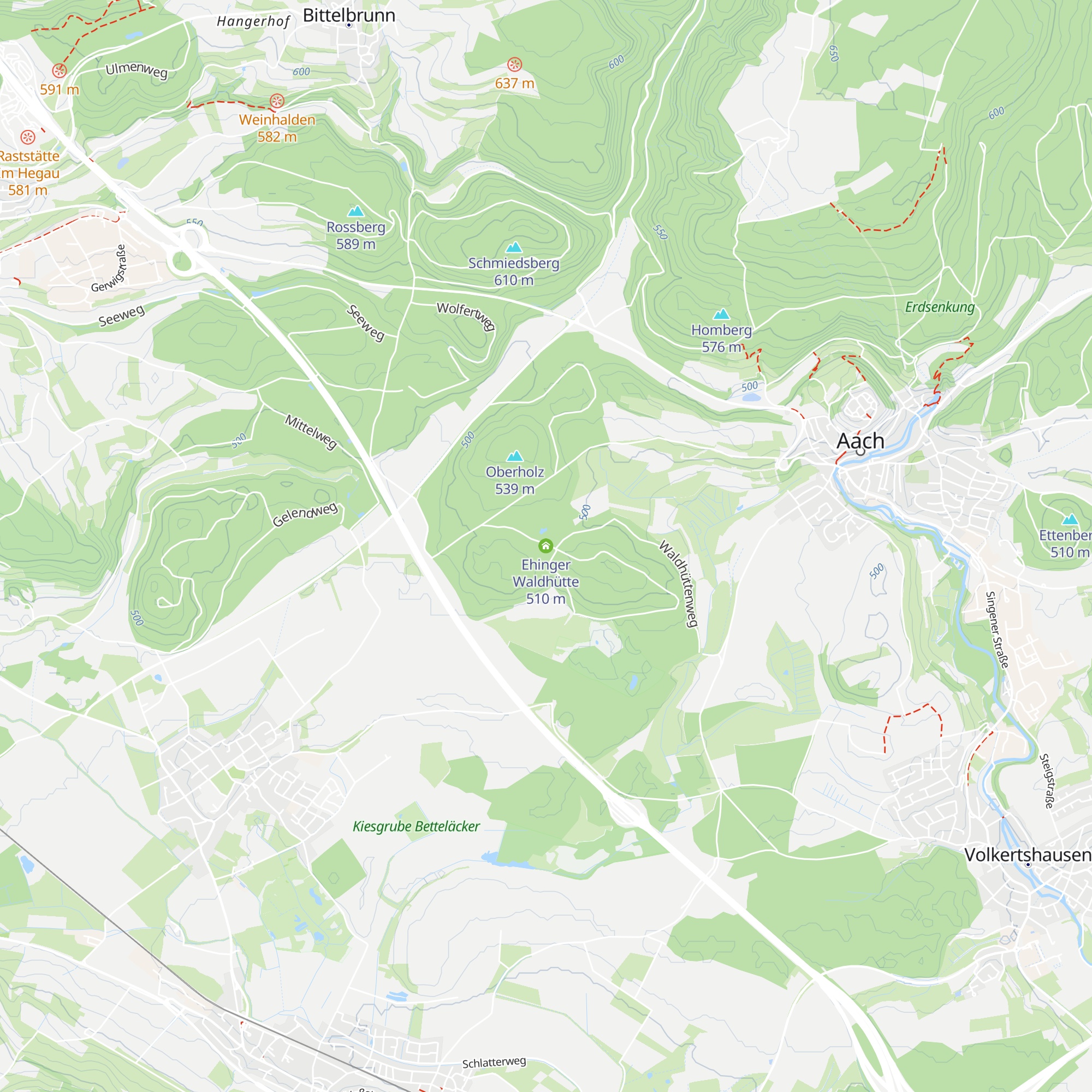 Ehinger Waldhütte map