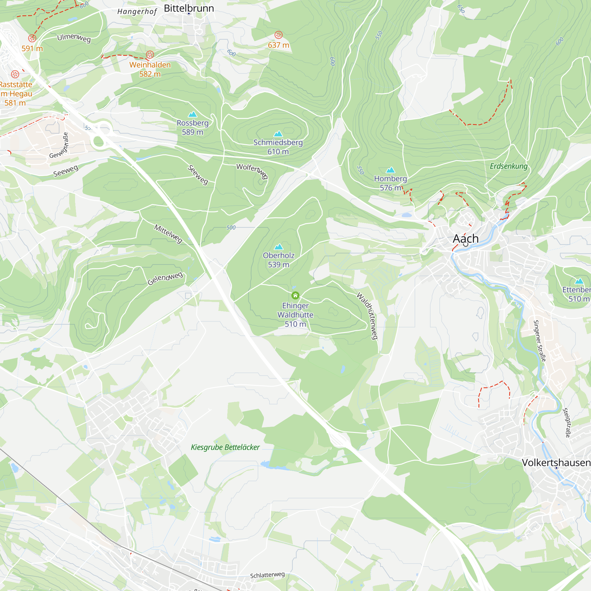 Ehinger Waldhütte map