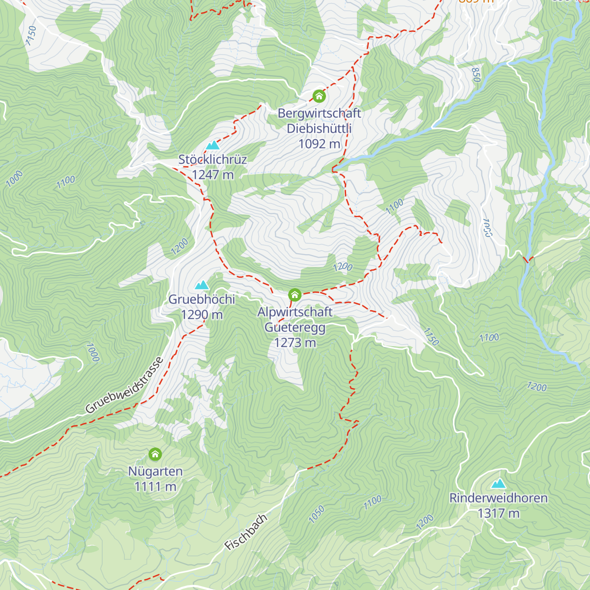 Alpwirtschaft Gueteregg map