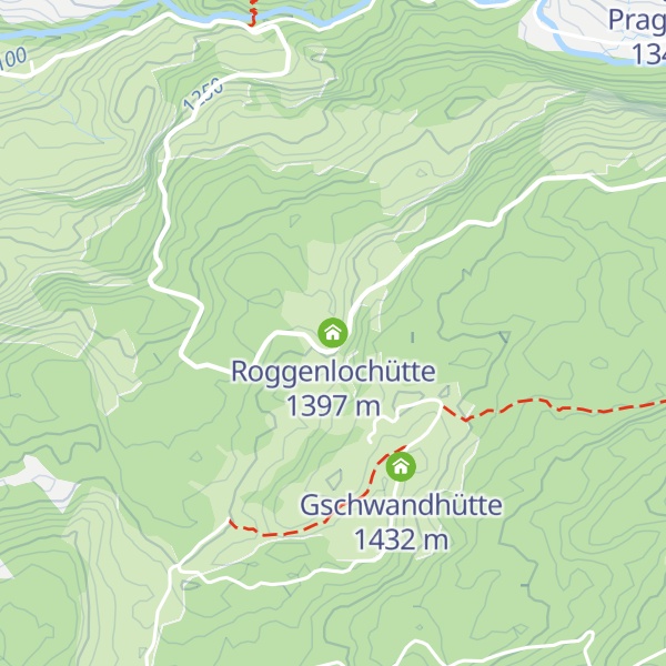 Map of Roggenlochütte