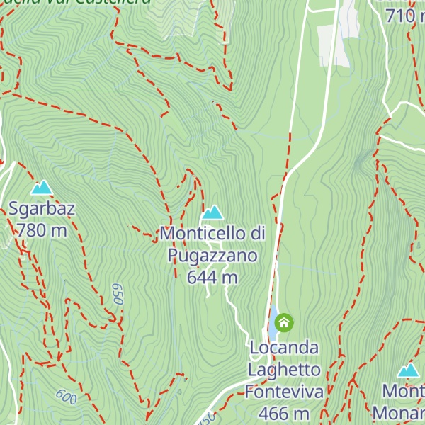 Map of Monticello di Pugazzano