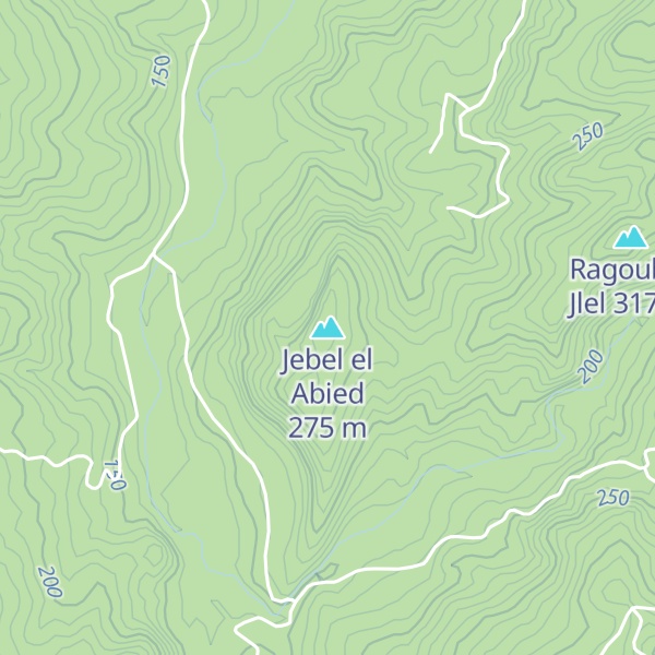 Map of Jebel el Abied