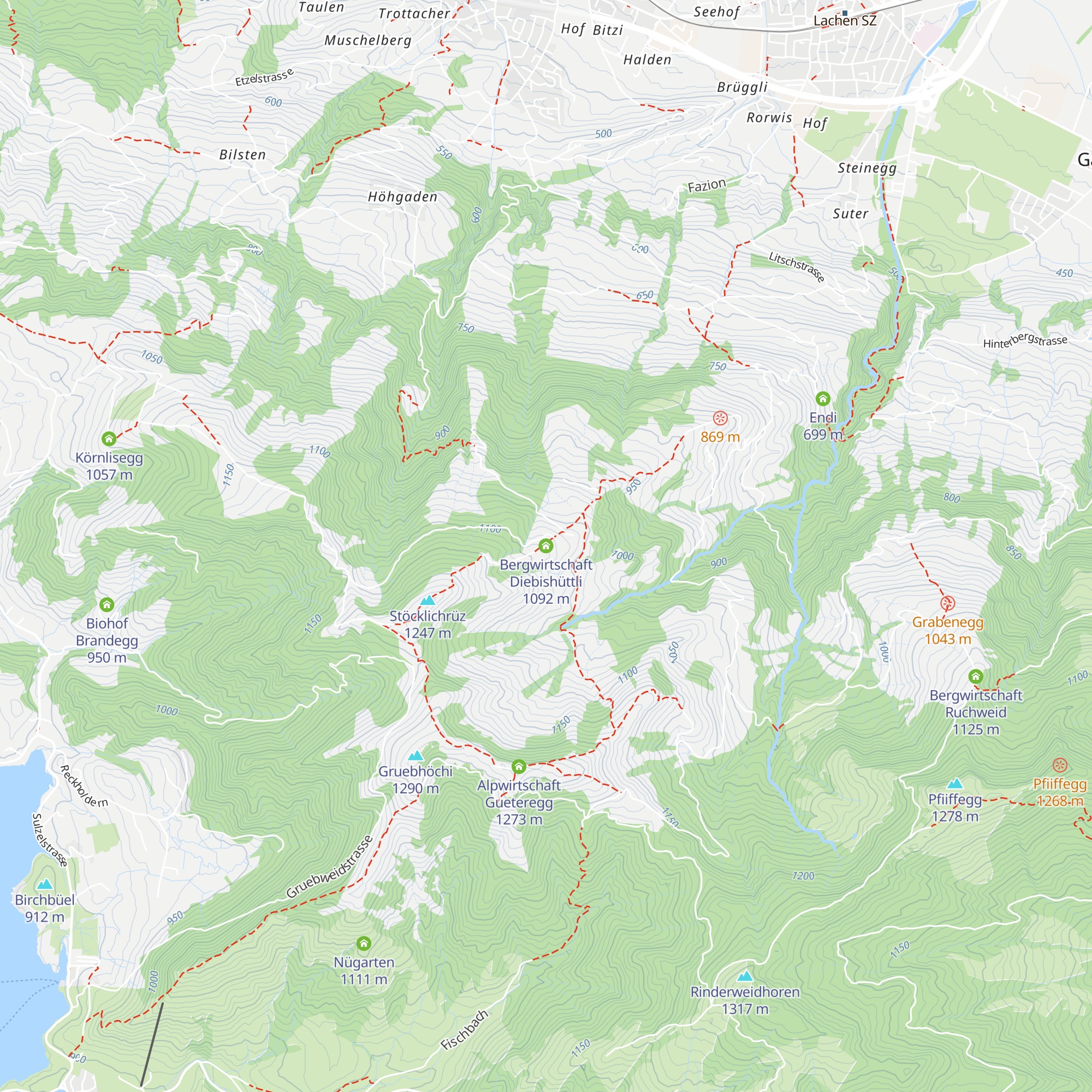 Bergwirtschaft Diebishüttli map