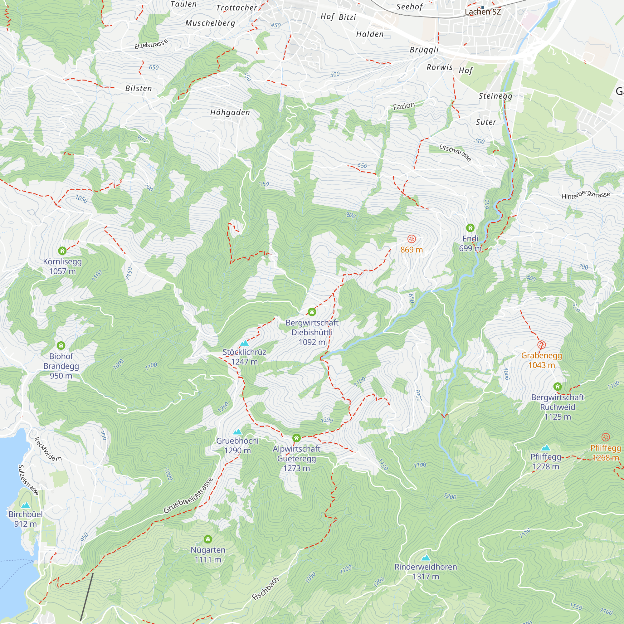 Bergwirtschaft Diebishüttli map