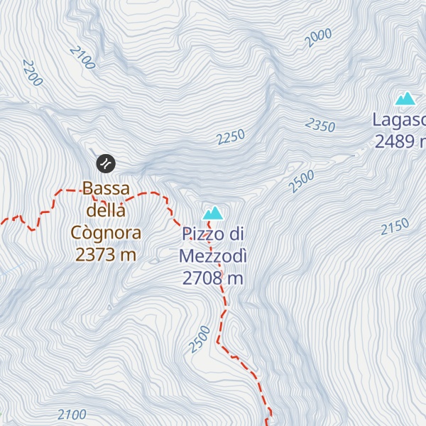 Map of Pizzo di Mezzodì