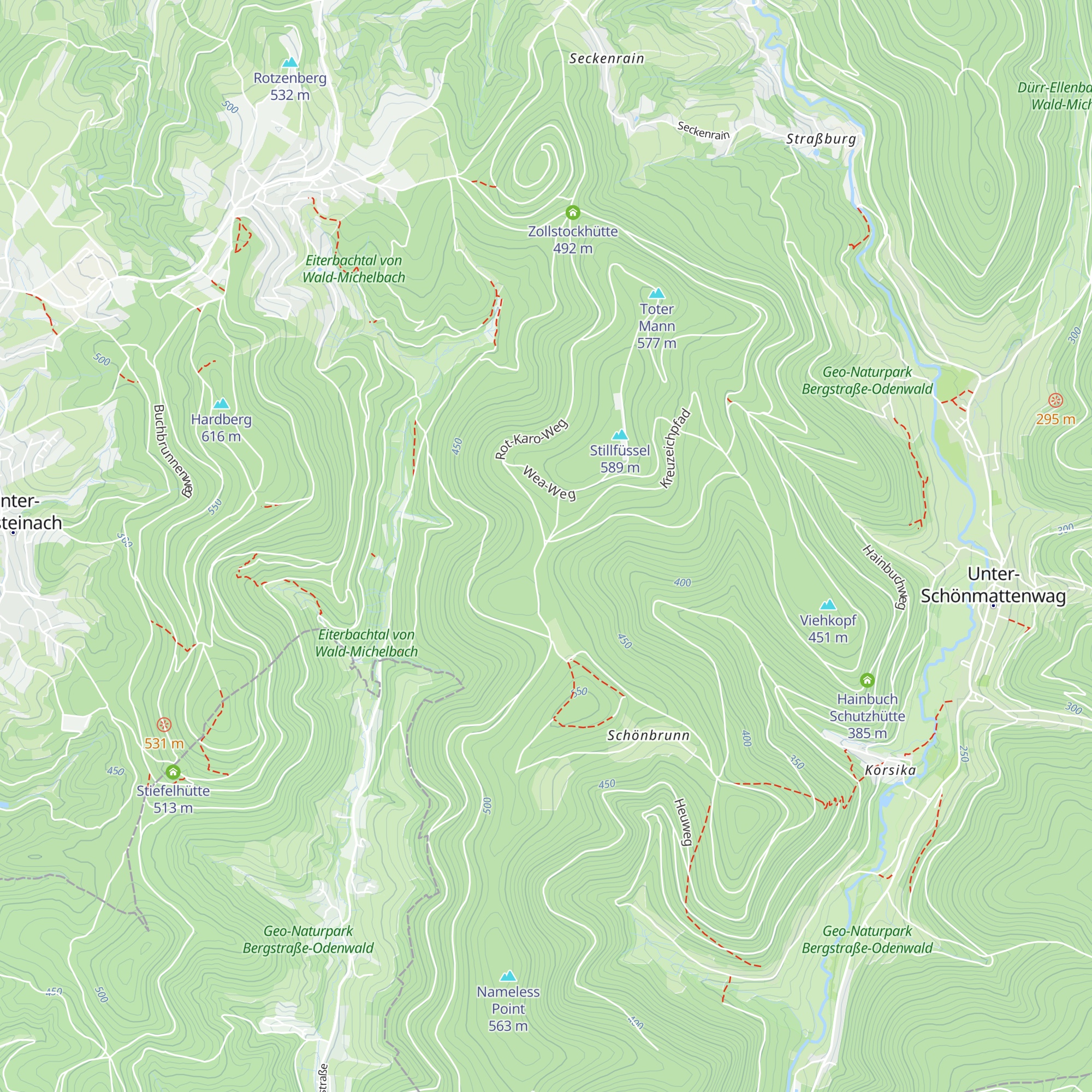 Schützhütte an der Mischelbäscher Buch (Biggs-Hitt) map
