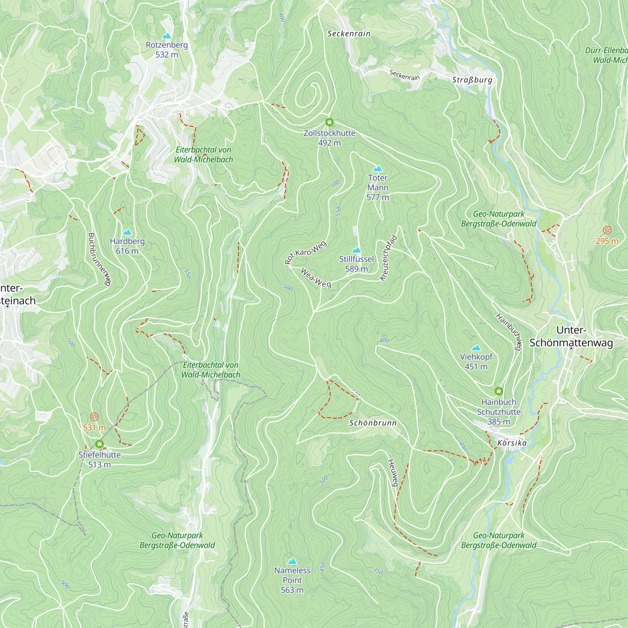 Schützhütte an der Mischelbäscher Buch (Biggs-Hitt) map