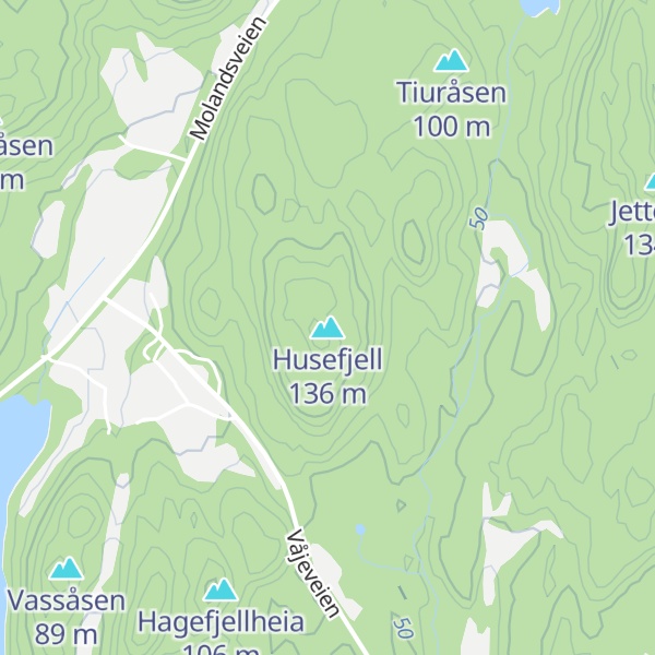 Map of Husefjell