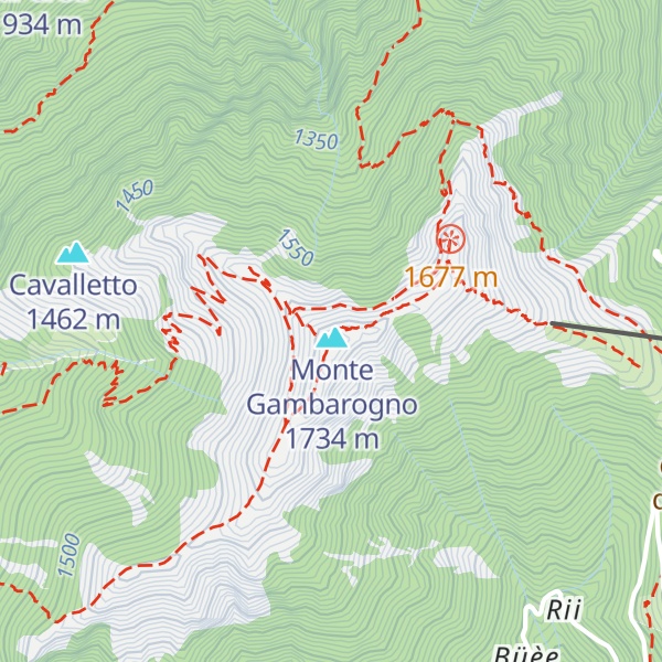 Map of Capanna Gambarögn