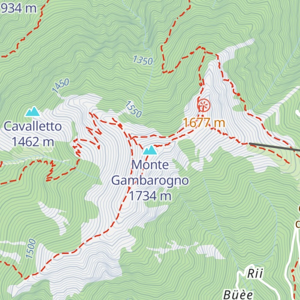Map of Monte Gambarogno