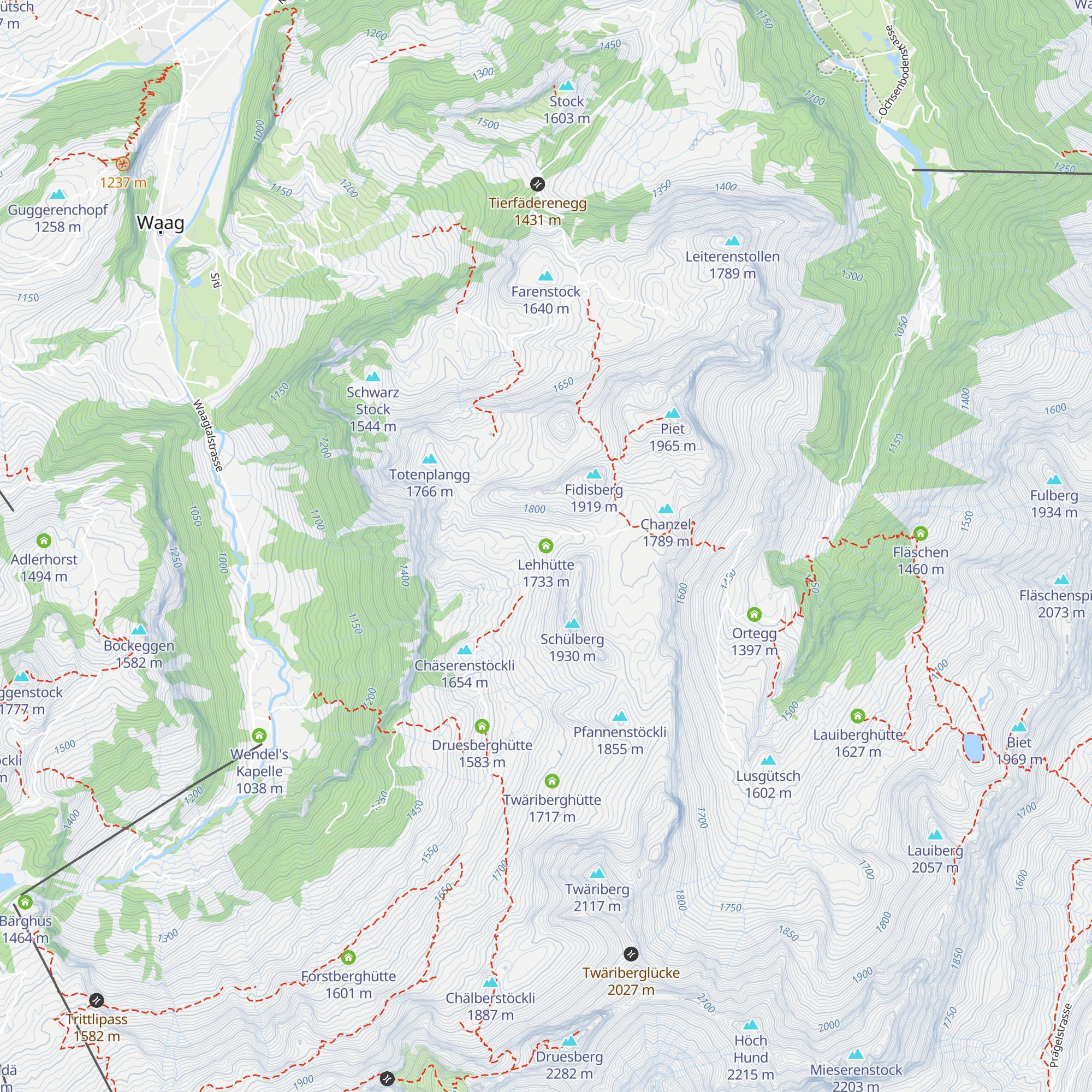 Lehhütte map
